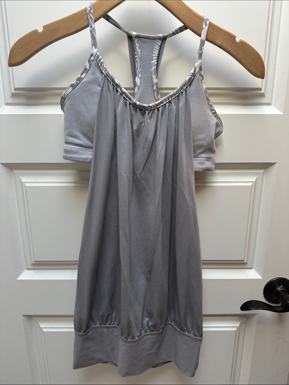 lululemon athletica Gray Racerback Cold-Shoulder Tank Top